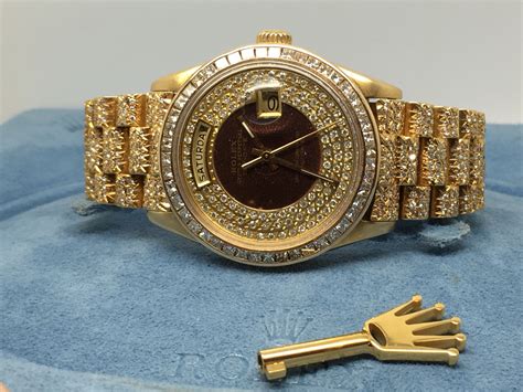 diamond encrusted rolex watch|Rolex watch diamond bezel prices.